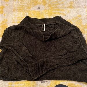 Dark green knit sweater